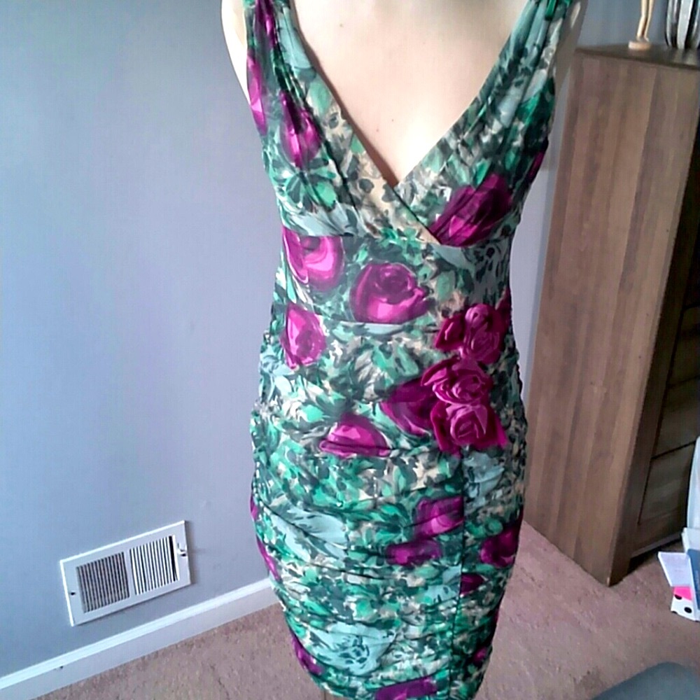 Nanette Lepore Silk Dress with Rosettes